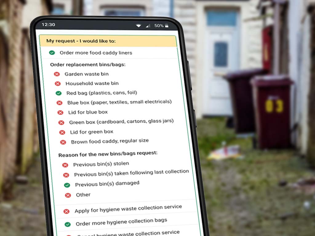 A screenshot from the completed project